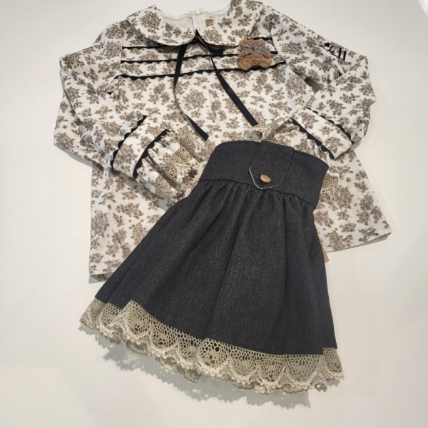 Conjunto falda short niña colección toscana de Noma Fernández