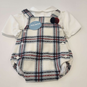 Conjunto peto niño dos piezas cuadros de Juliana