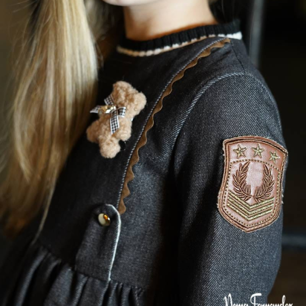 Vestido Toscana niña tela vaquera suave de Noma Fernández