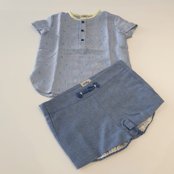 Conjunto niño pantalón-camisa-rana alleres Lolittos verano 2025