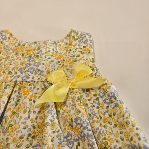 Vestido corto estampado con braga amarillo Juliana verano